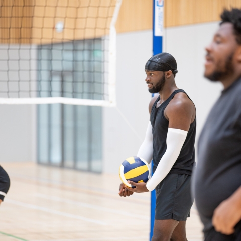 Volleyball match held in sports court of Ravelin Sport Centre.
CONSENT HELD BY SPORT AND REC