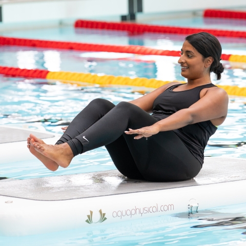 Photo of public engaging in water aerobics class at swimming pool in Ravelin Sport Centre - Ravelin Activities