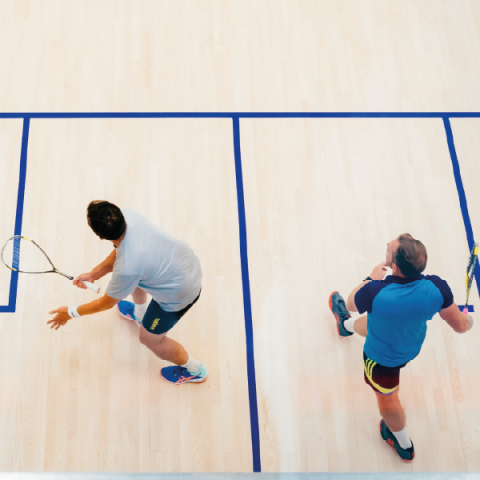 Men playing squash