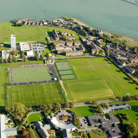 aerial view of Langstone Sports Site