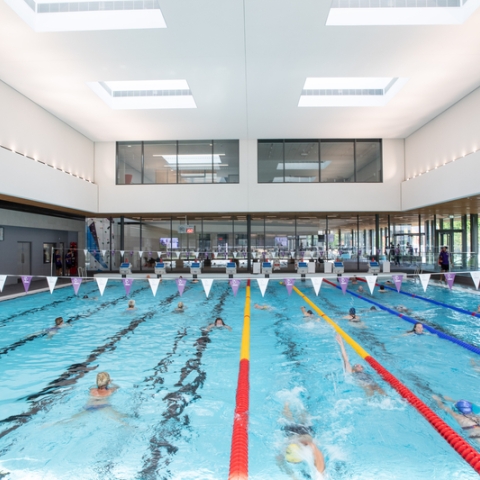 Wide shot of the Swimming Pool in use - Ravelin Activities