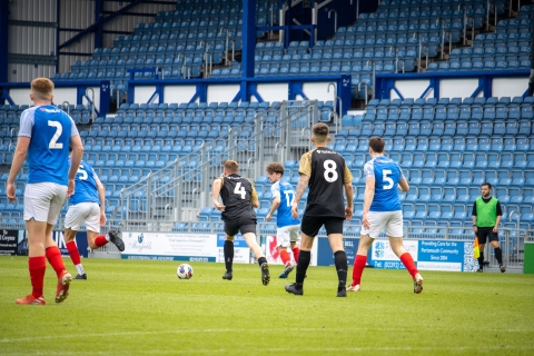 Students vs Staff match at Fratton Park