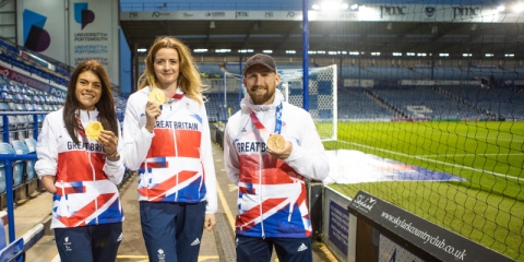 Olympian visit fratton park