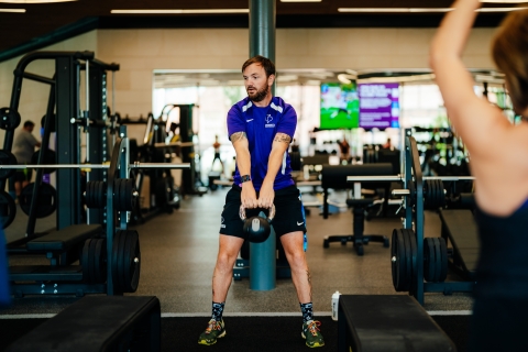 Ben delivering session in the gym