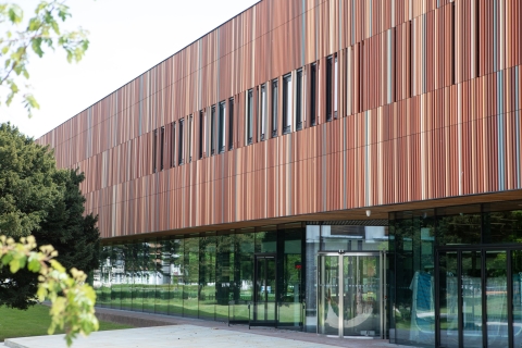 External shots of Ravelin Building, new sports facility