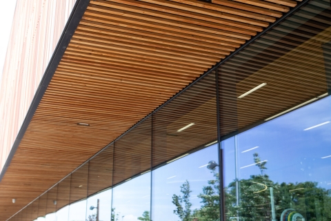 External shots of Ravelin Building, new sports facility