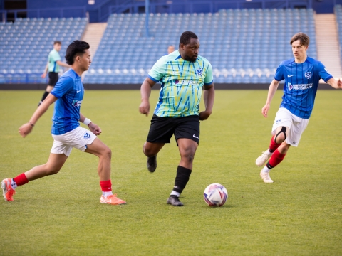 Charity match players 