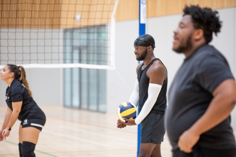 Volleyball match held in sports court of Ravelin Sport Centre.
CONSENT HELD BY SPORT AND REC