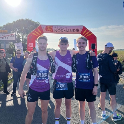 Team UOP team at the starting line
