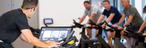 Photo of male staff member leading spin class - Ravelin Activities