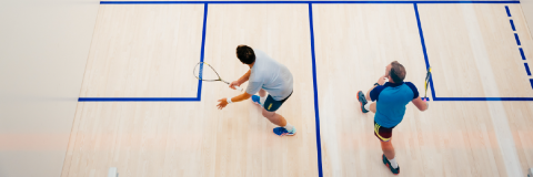 Men playing squash