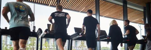 Visitors using treadmills in fitness suiteRavelin Internal Photos