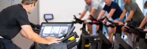 Photo of male staff member leading spin class - Ravelin Activities