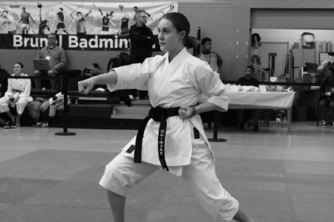 connie at karate competition