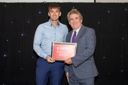 Hampshire FA award accepted by Lee McCanny