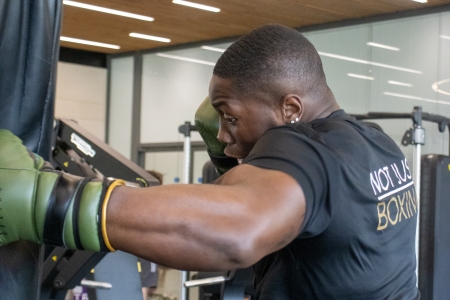 Derrick Osadolor - boxing in Ravelin Gym
