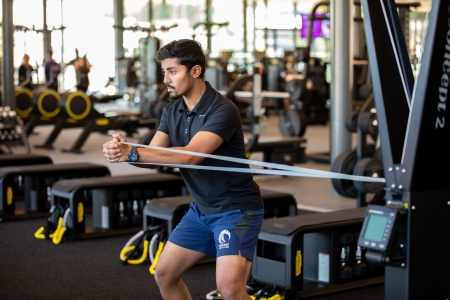 Photo of male visitor exercising using fitness suite - Ravelin Activities