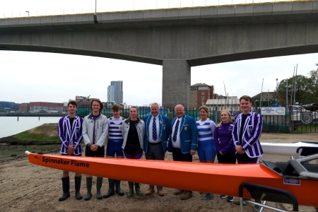 Rowing Club, Sport and Recreation and Itchen Imperial Rowing Club launching a new boat Spinnaker Flame