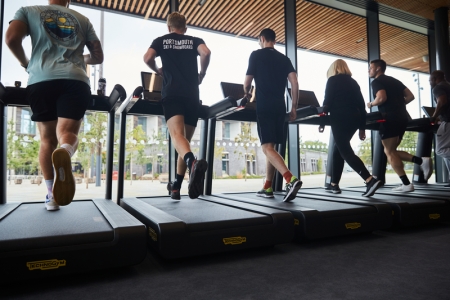 Visitors using treadmills in fitness suiteRavelin Internal Photos