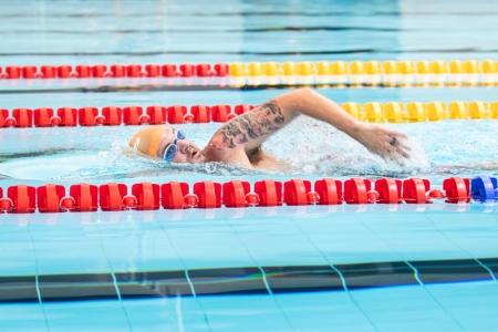 Side photo of Man swimming length
Ravelin Interior